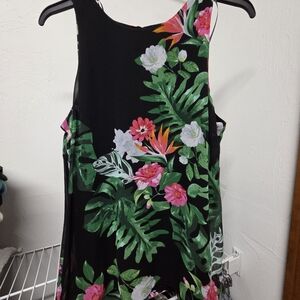 Vince Camuto Black Top with Vibrant Floral Print